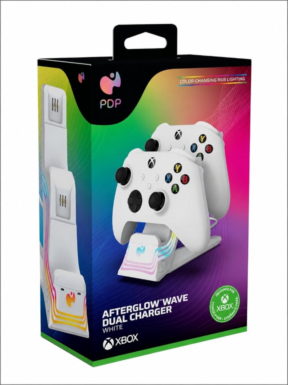 PDP Afterglow Wave Dual Gaming Charger with Customizable RGB Lighting, for Xbox